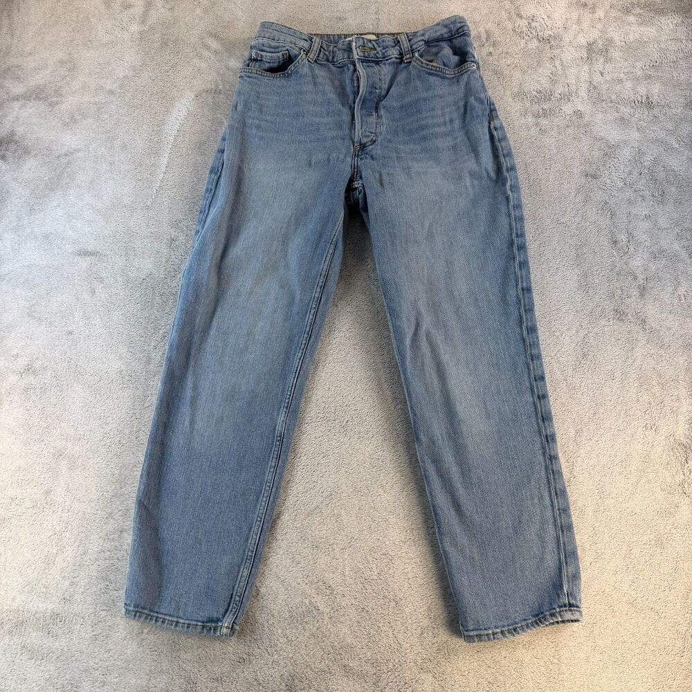 H&M Straight Leg Jeans Women’s 8 Light Wash Button Fly Denim